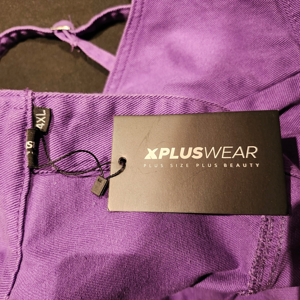 Unique Purple Denim Jacket 4x From Xpluswear - Picture 3 of 3